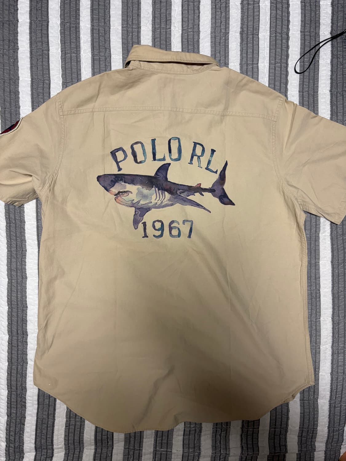 90s 빈티지 폴로 랄프로렌 OCEAN CAMP 피싱 반팔 셔츠 상품이미지8