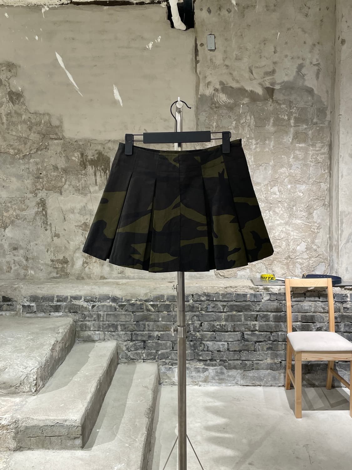 shein 카모 밀리터리 핀턱 미니스커트 상품이미지6