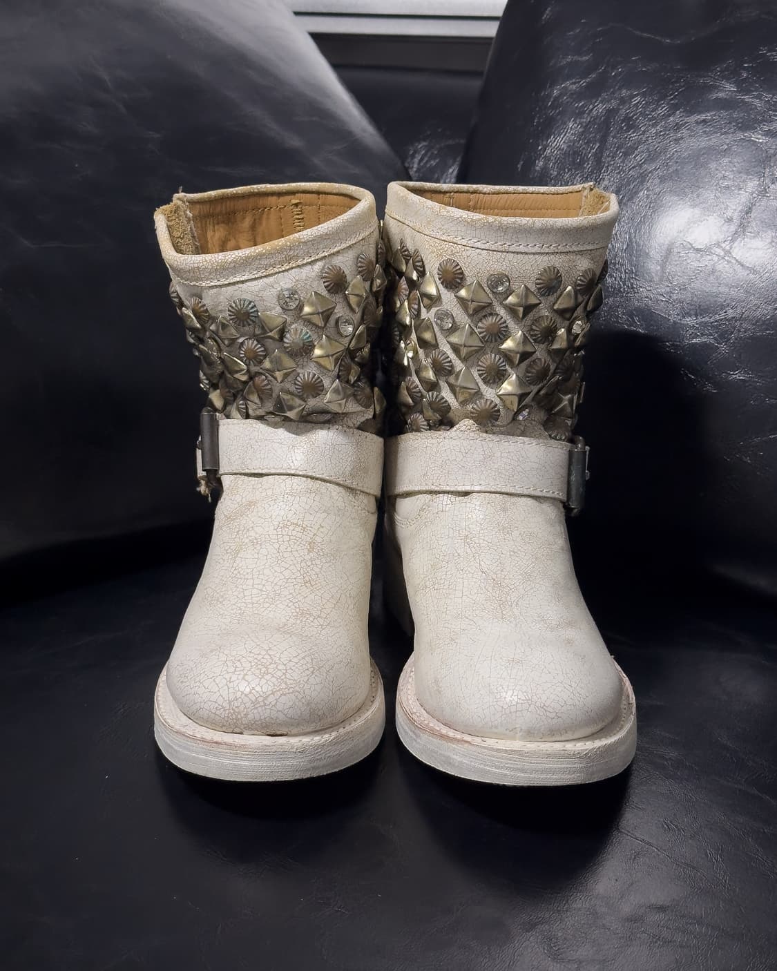 {ASH} Cracked Studded Biker Boots  상품이미지2