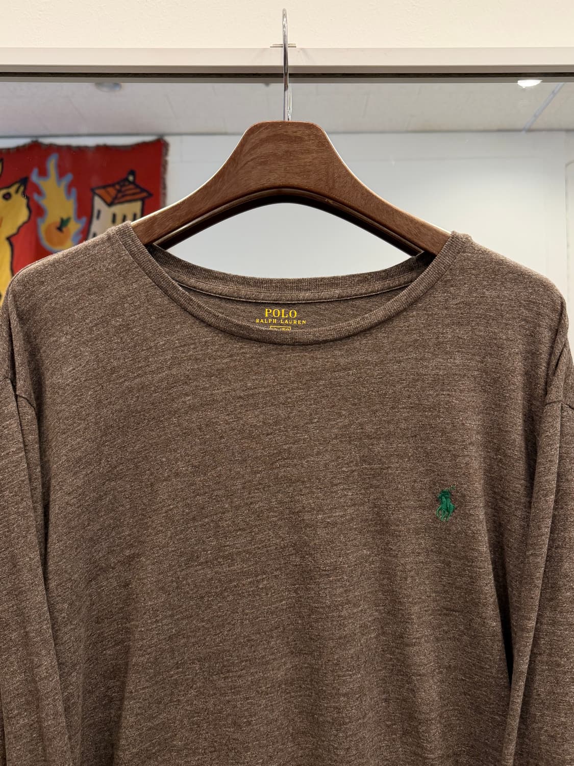 Polo ralph lauren 폴로 랄프로렌 멜란지 브라운 롱슬리브 상품이미지3