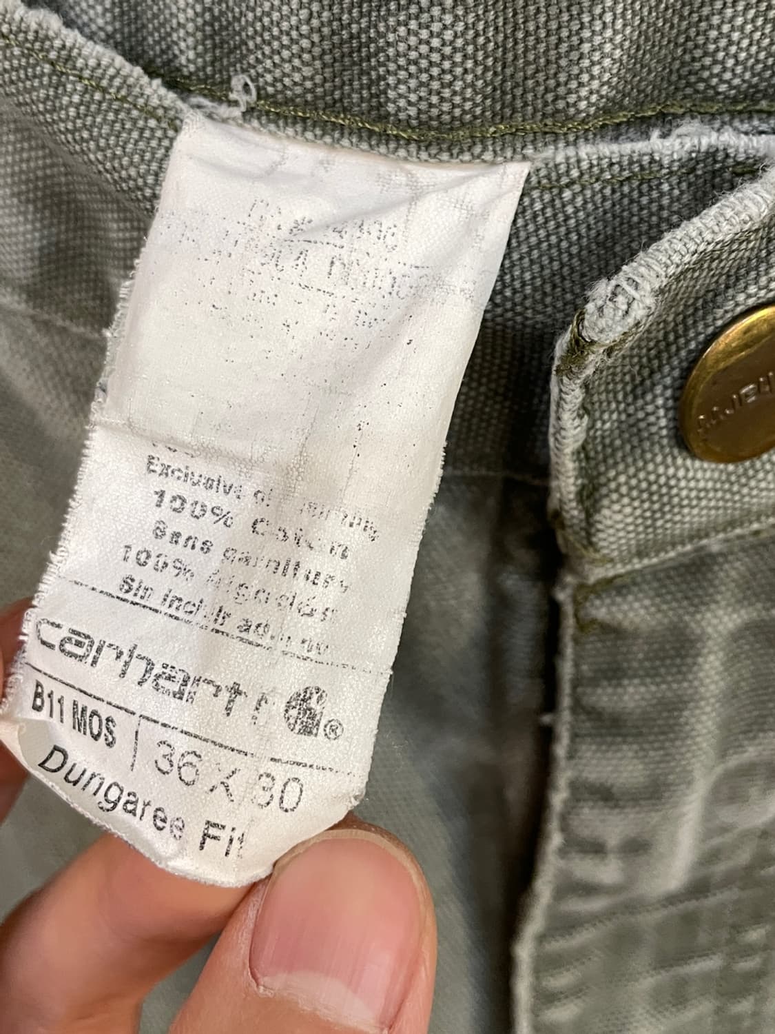 칼하트 B11 모스그린 카펜터 워크 팬츠 상품이미지7