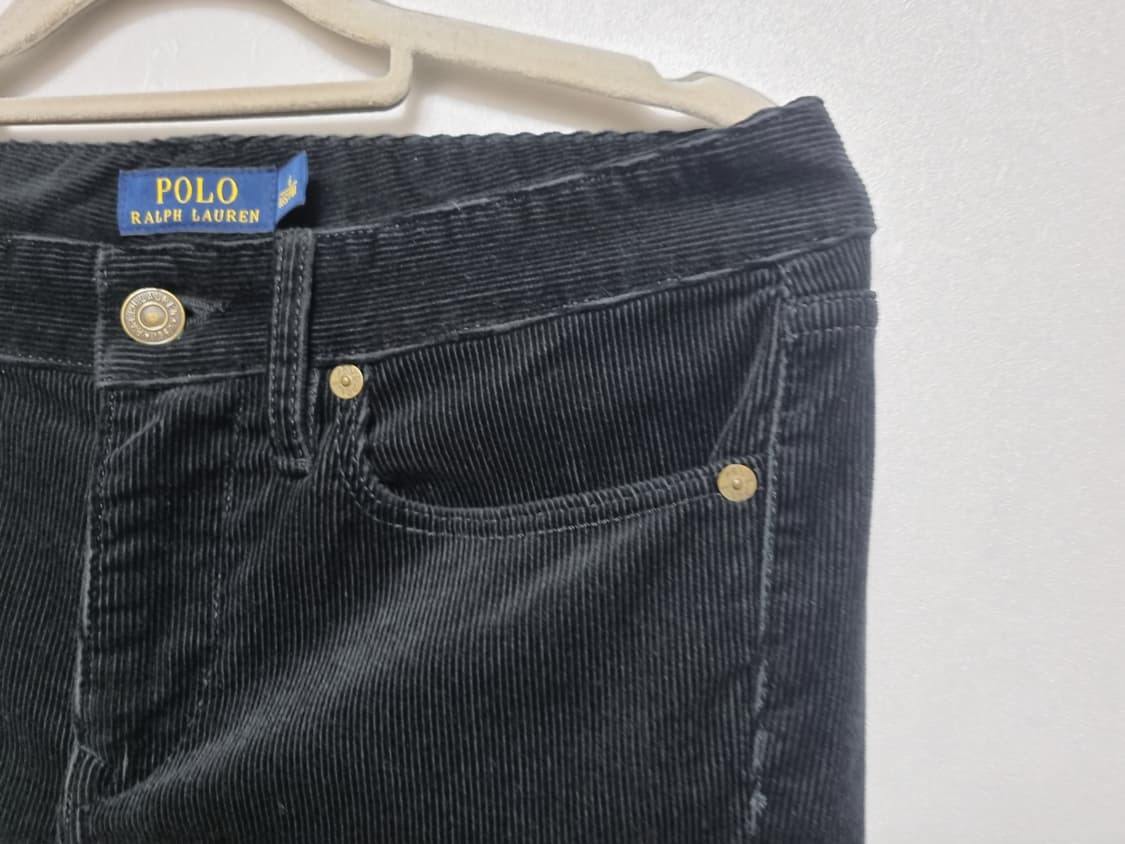 여성 폴로 랄프로렌 블랙 검정 코듀로이 팬츠 바지 상품이미지3