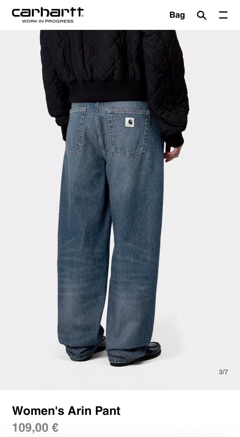 칼하트 WIP Arin pants dark blue washed 28 상품이미지6