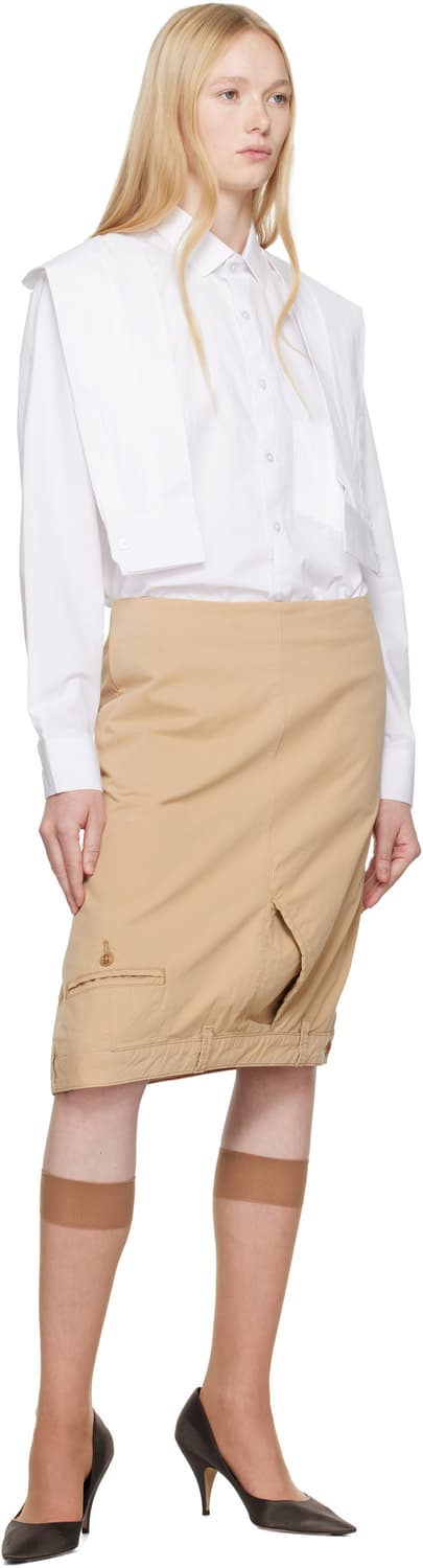 [S]호다코바 Upside Down 트라우저 스커트/베이지 상품이미지4