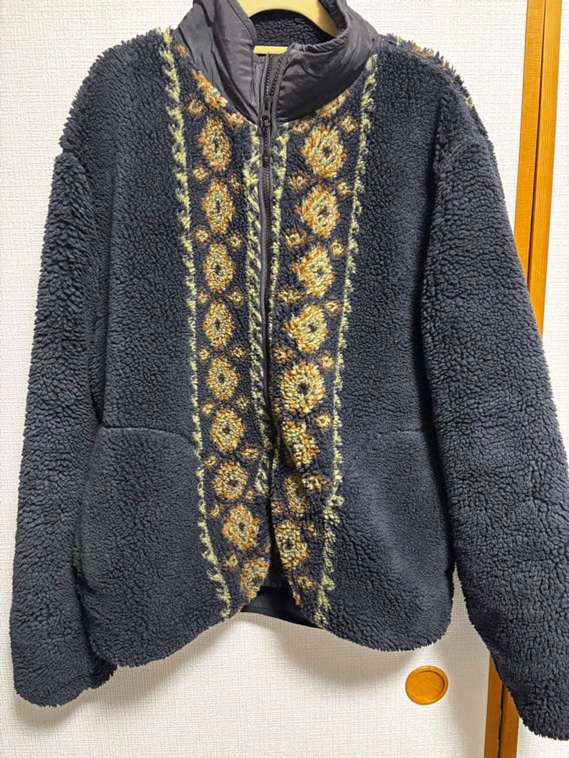 스투시 x 노마 리마 자카드 쉐르파 자켓 블랙 상품이미지1