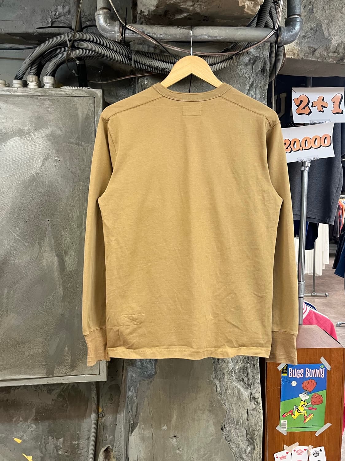 브론슨 헨리넥 긴팔티 베이지 L #csz4130 상품이미지2