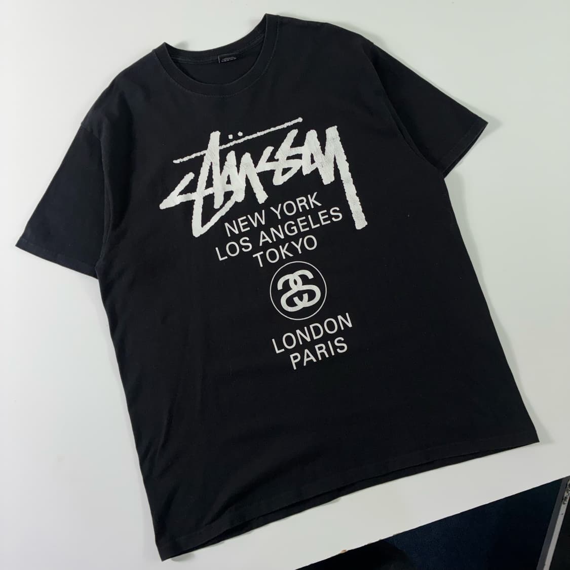 Stussy  스투시 월드투어 블랙 반팔티셔츠  상품이미지3