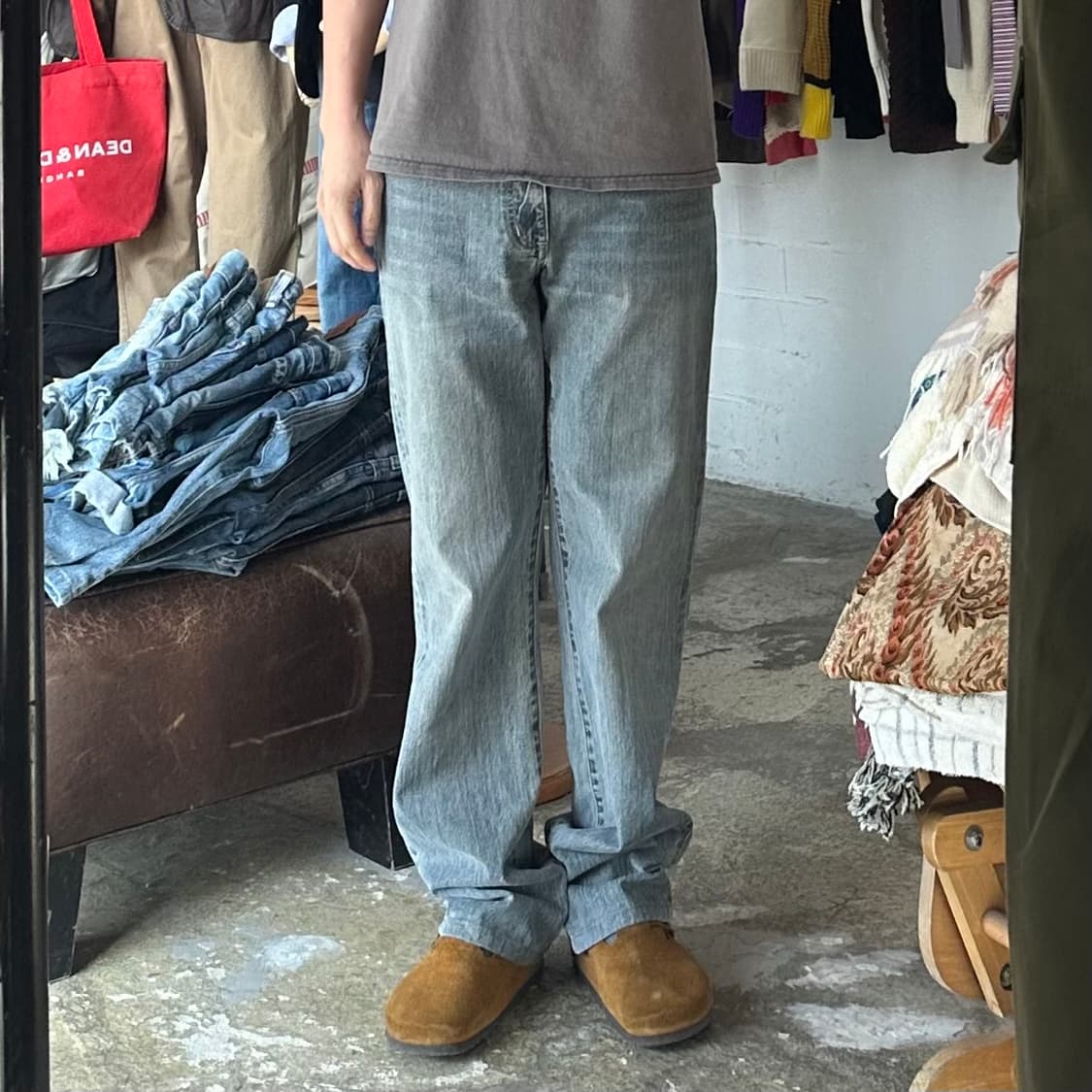 (착용컷) Wrangler 데님 팬츠 (남성용 32) 상품이미지3