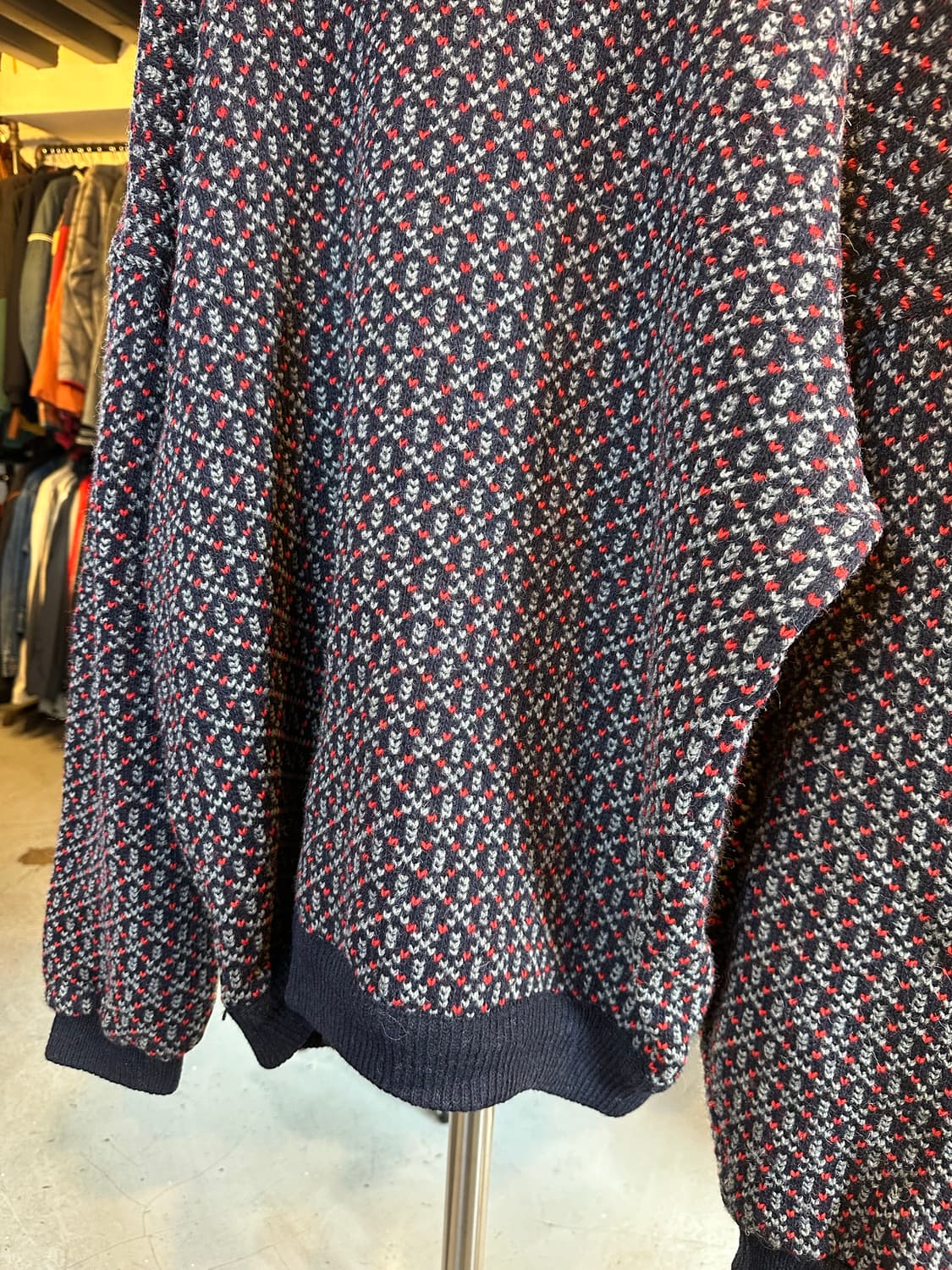 QRE 노르웨이 헤비 울 버드아이 스웨터 니트 상품이미지5