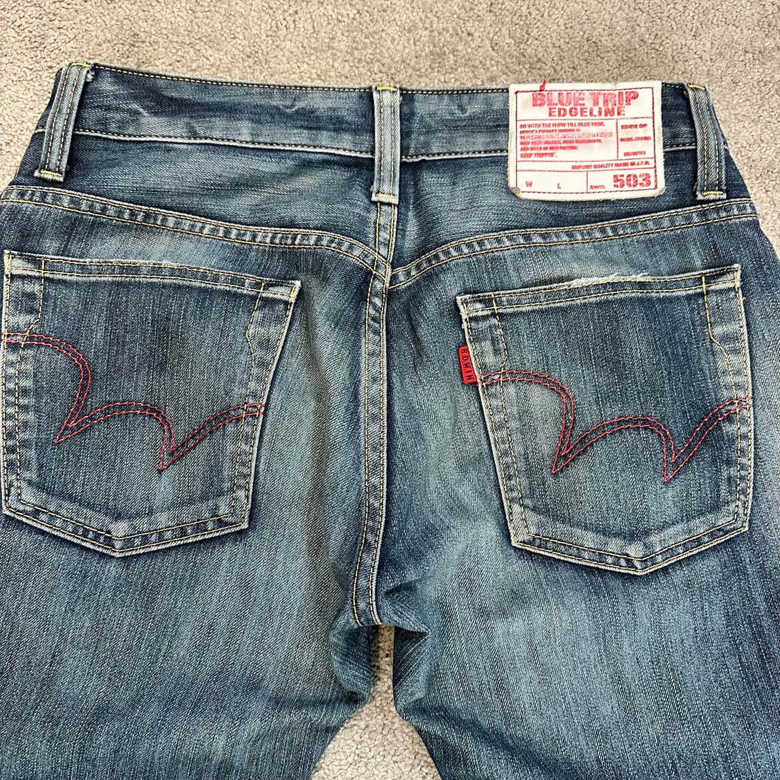 에드윈503 블루트립 레귤러 스트레이트핏 데님 팬츠(29) 상품이미지8