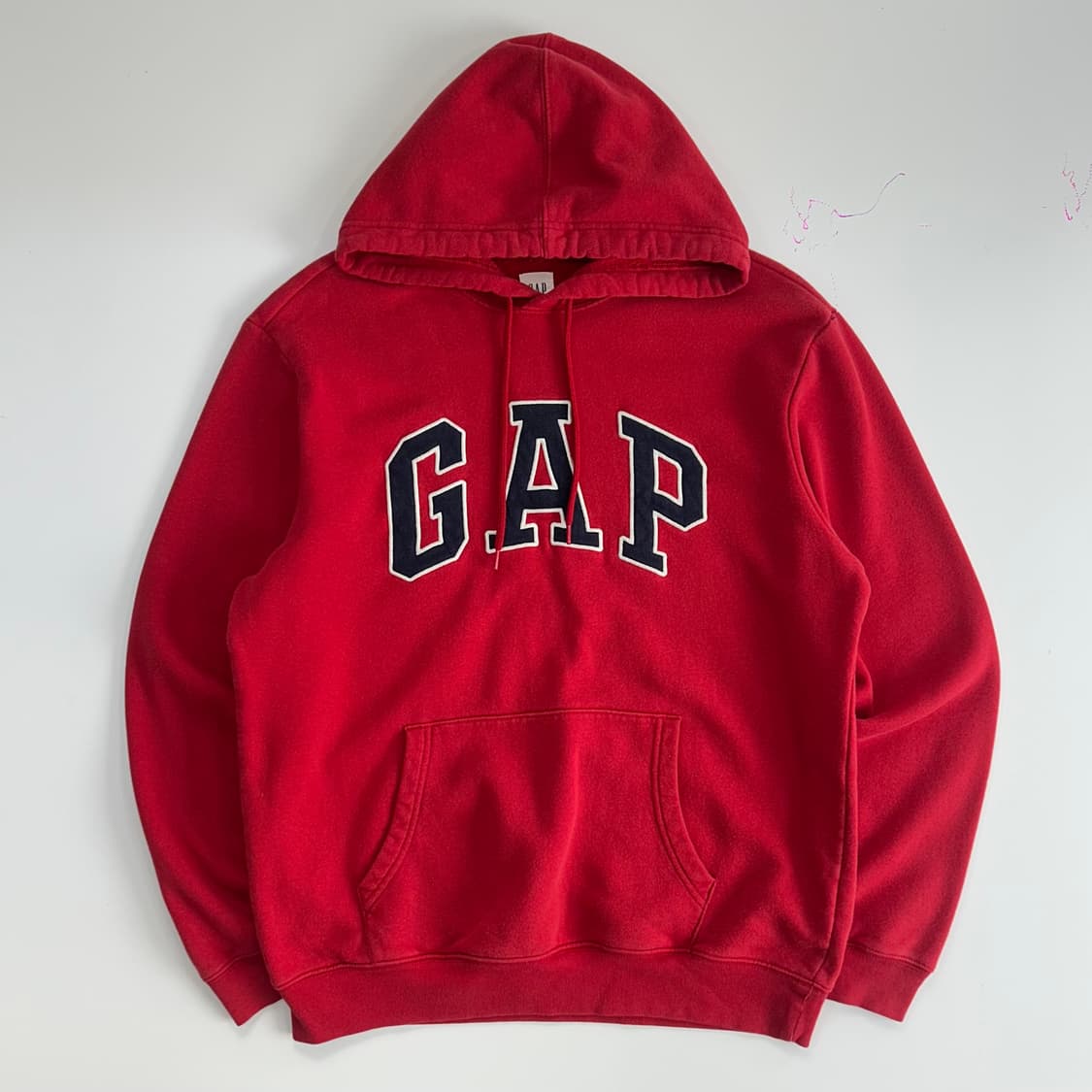 Gap 갭 네이비 로고 레드 후드티 상품이미지3