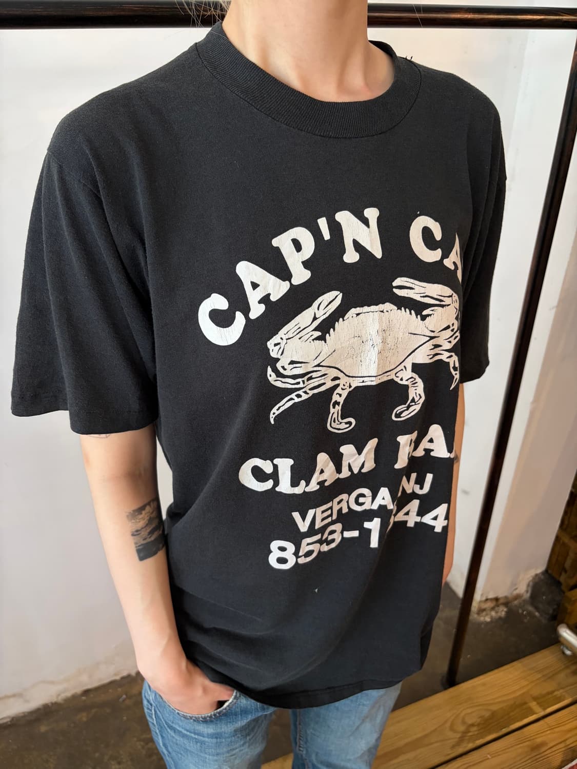 90s MADE IN USA CAP’N CAT 클램바 싱글스티치 빈티지  상품이미지4