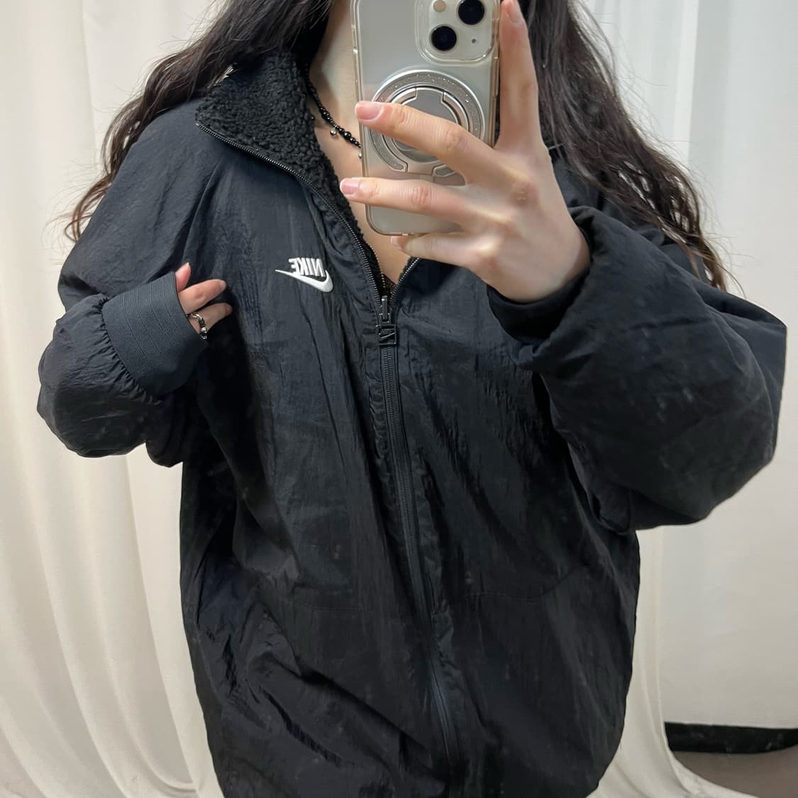 Nike Big Swoosh Reversible Fleece Jacket 상품이미지5