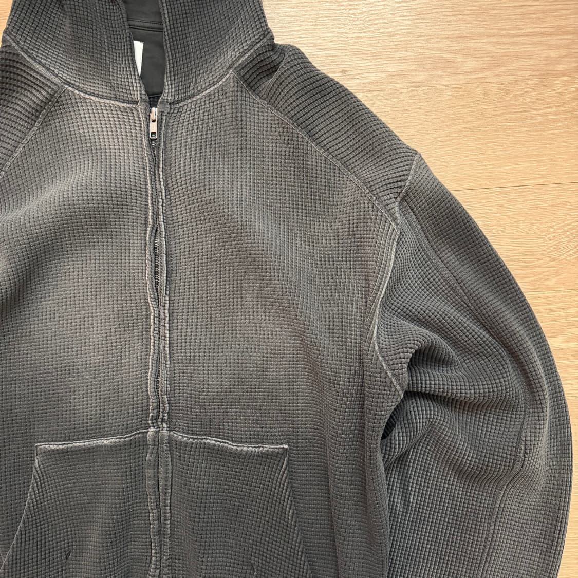 ROA sun faded waffle zip up hoodie (25fw 상품이미지3