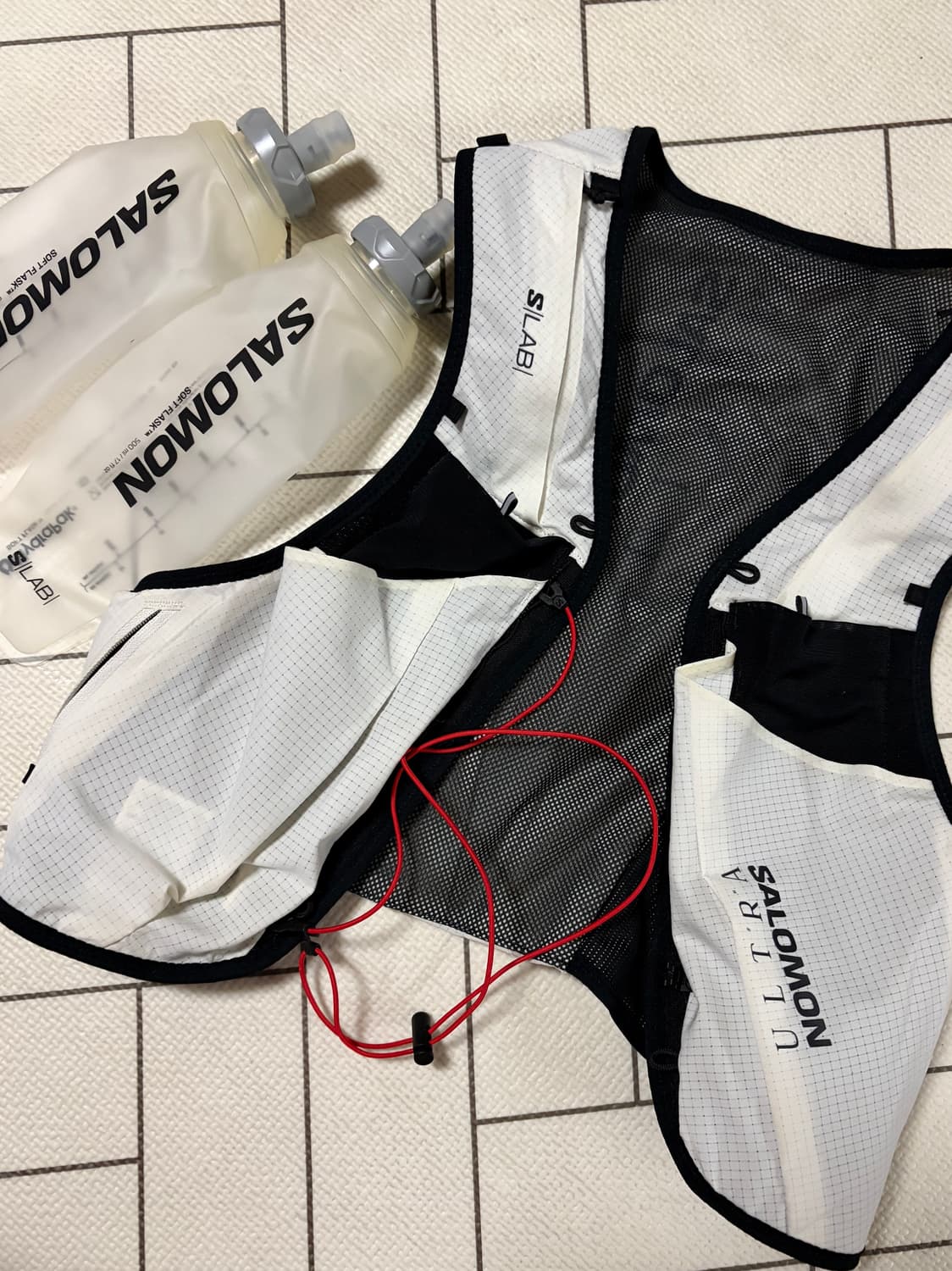 [L] 살로몬 S랩 울트라 트레일 러닝 조끼 화이트 상품이미지1