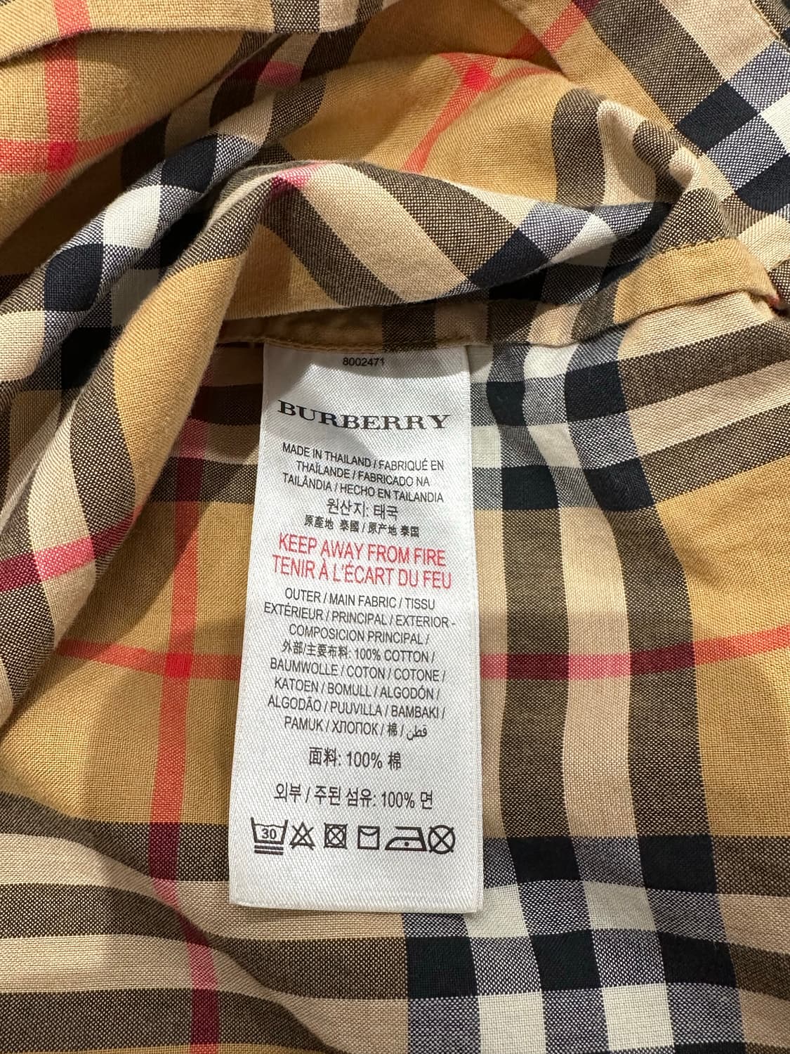 버버리 셔츠 원피스 14Y(성인가능) 상품이미지5
