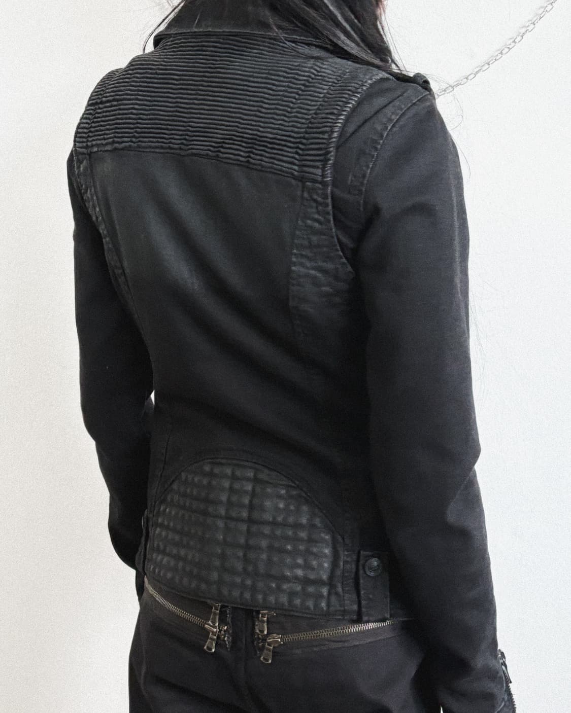 피에르발망 14SS 왁스코팅 멀티지퍼 바이커자켓 상품이미지2