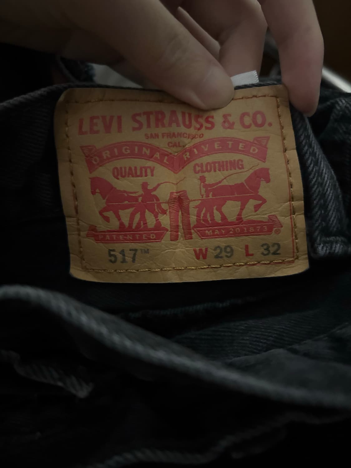 리바이스 517 블랙 w29 L32 상품이미지1