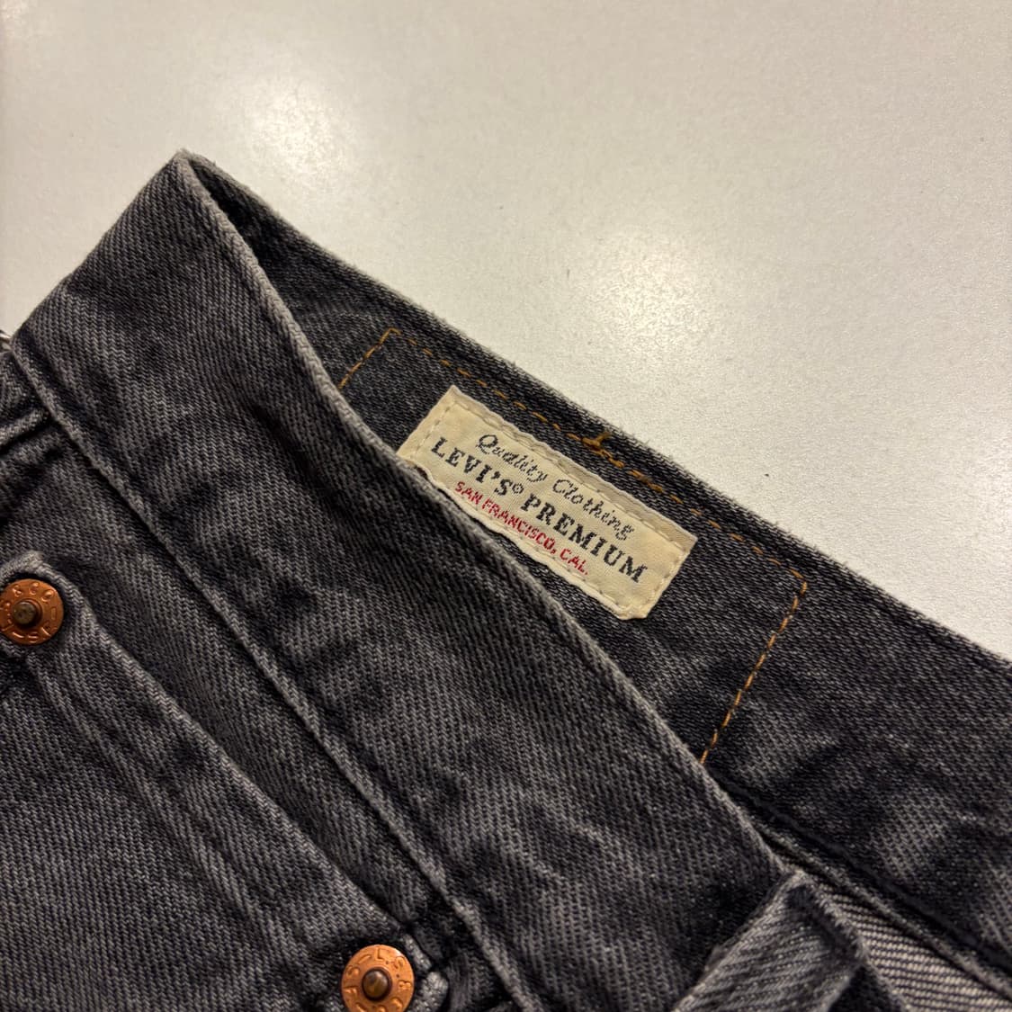 [28x32] 리바이스 501 블랙진 흑청 데님 팬츠 B926 상품이미지7