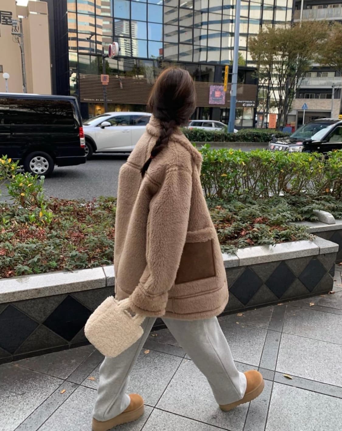 (새상품)프리러브 베어 양면 무스탕 상품이미지1