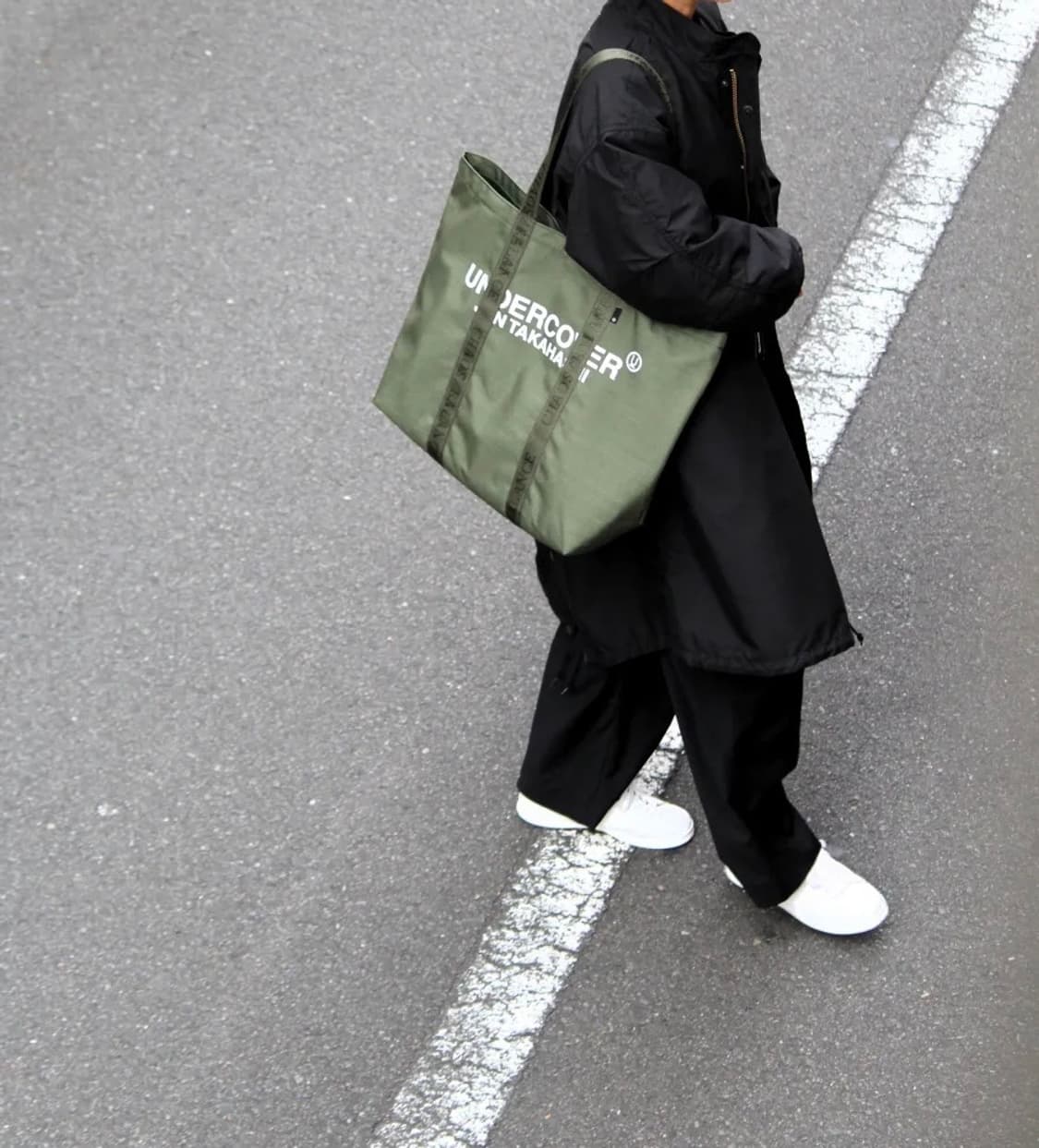 언더커버 빅 토트백 그린 카키 상품이미지5