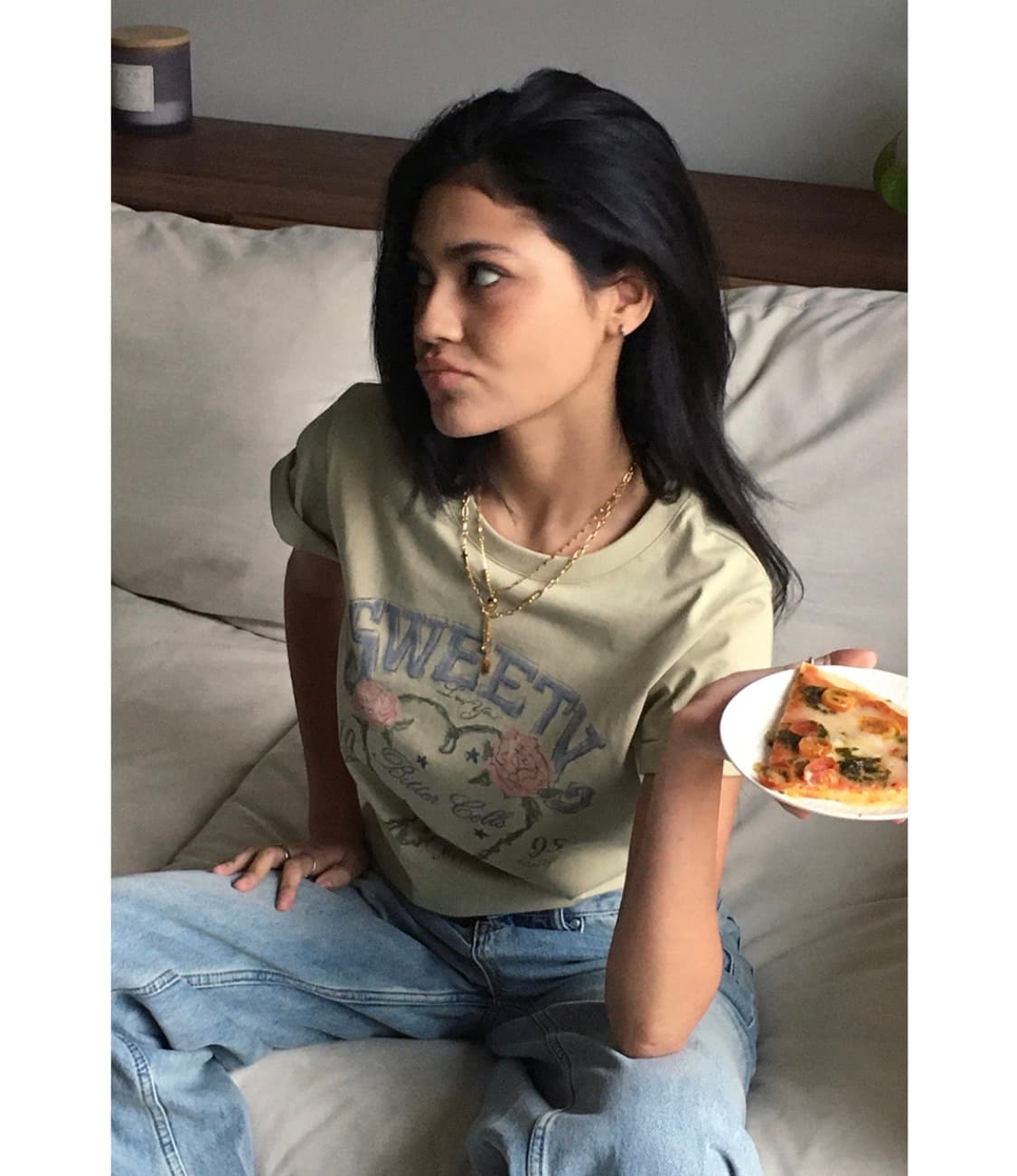 비터셀즈 Rose Petal Tee 올리브 상품이미지2