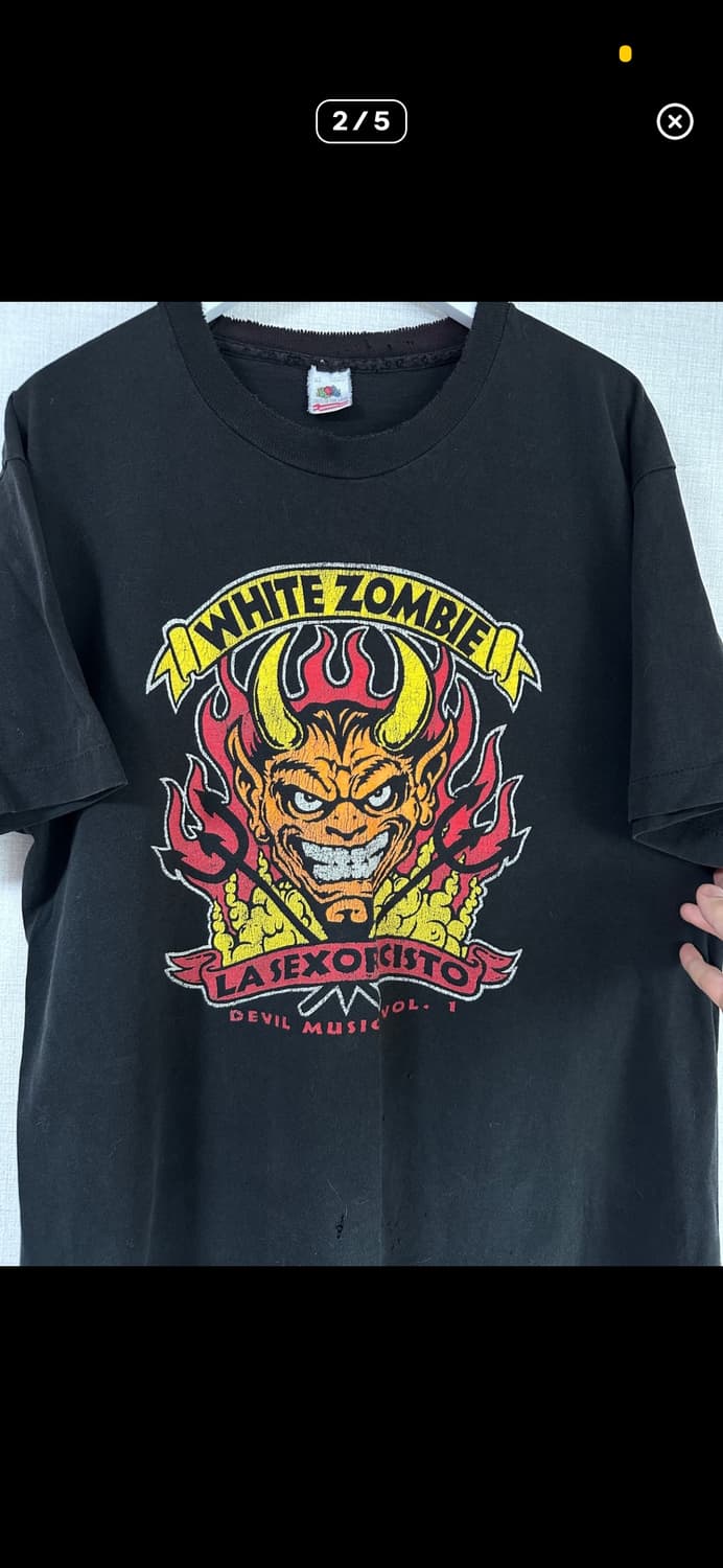 90s white zombie thrashed t 상품이미지2