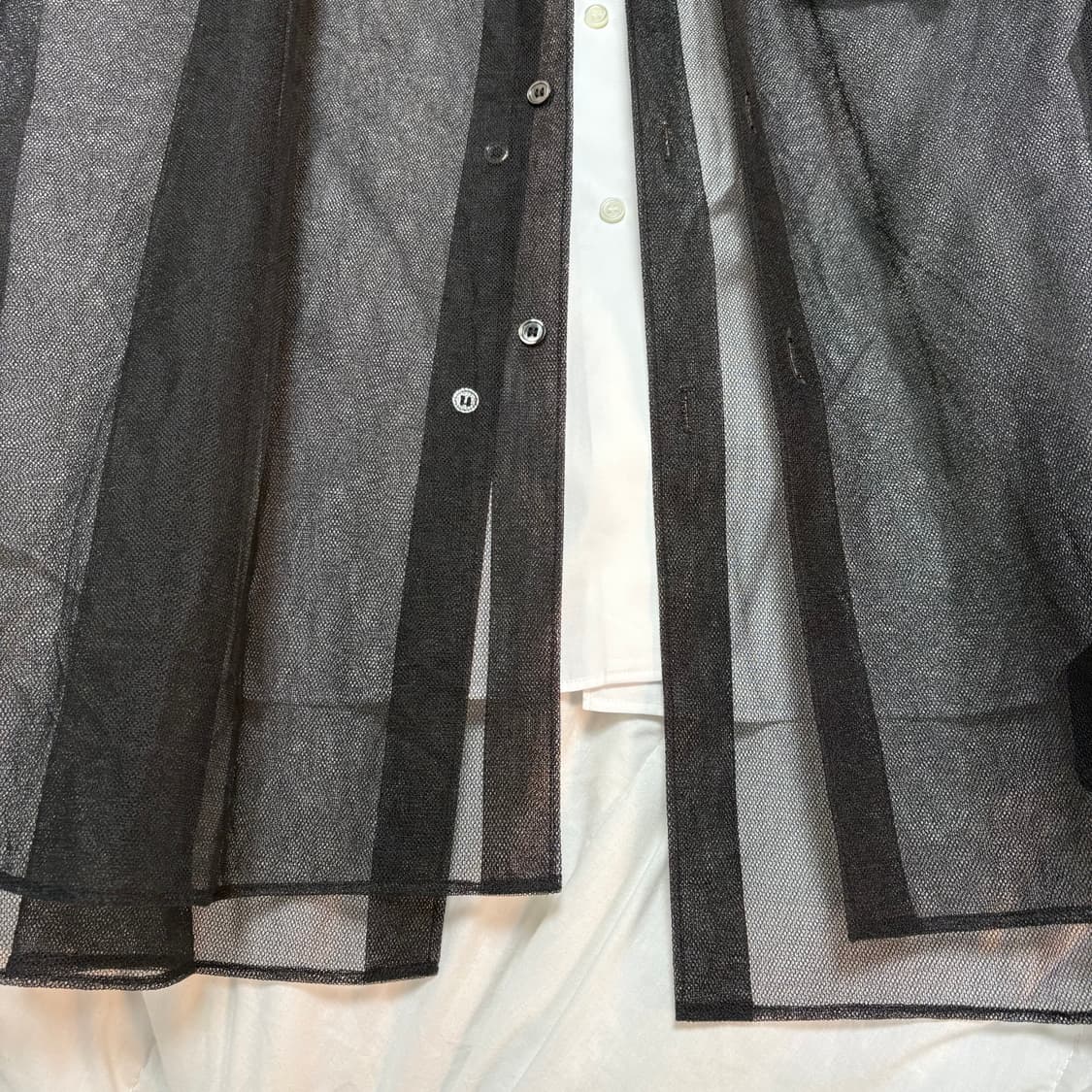 꼼데가르송 옴므플러스 / 25SS 튤 셔츠 / L 상품이미지4