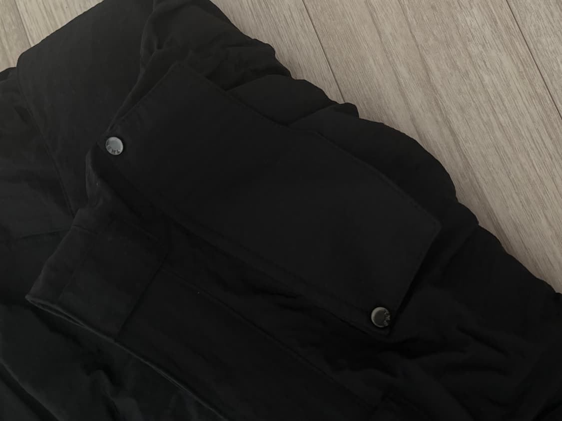 트리밍버드 나일론 셔링 셋업 스커트 블랙 상품이미지8