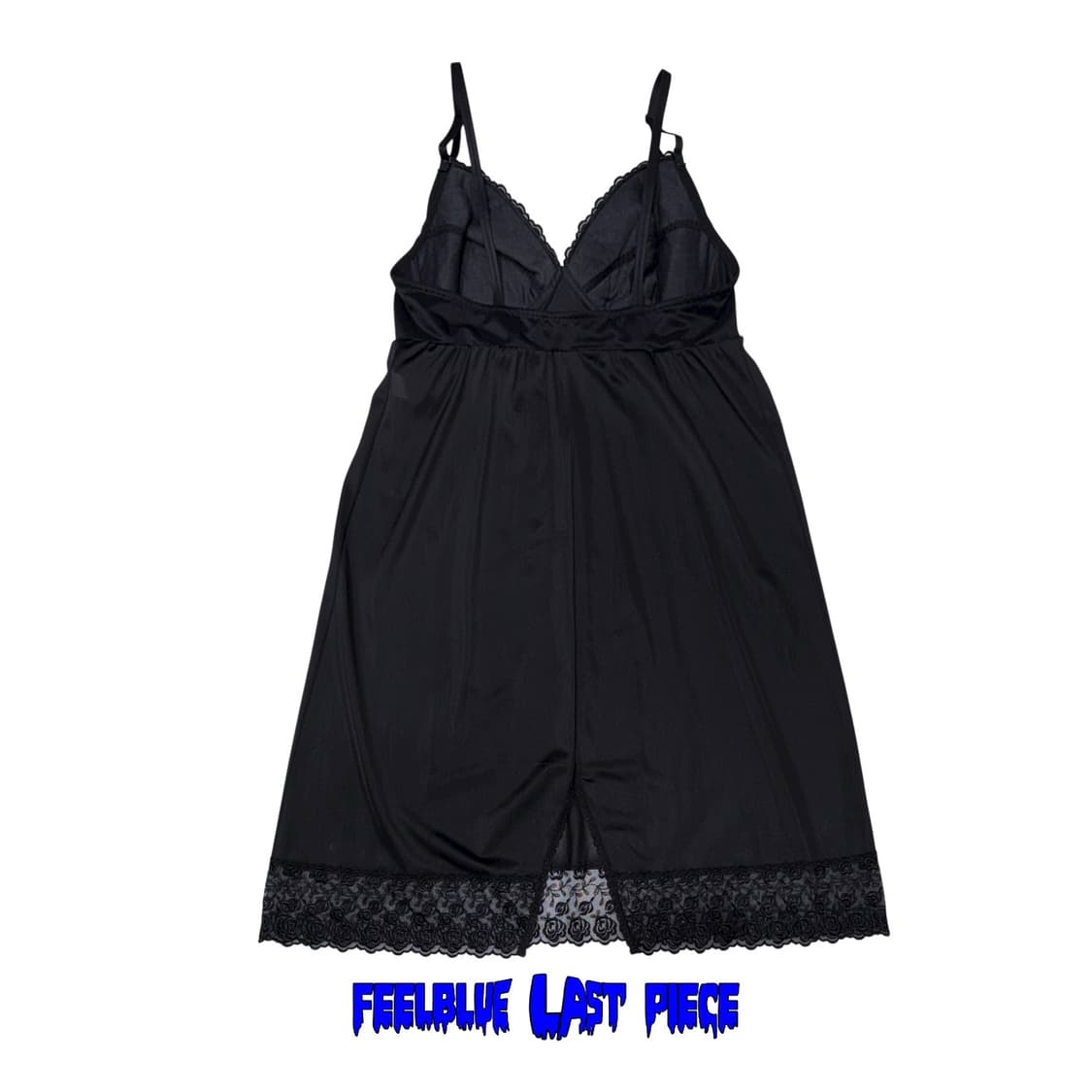 Black Rose Lace Satin Slip Dress 상품이미지3