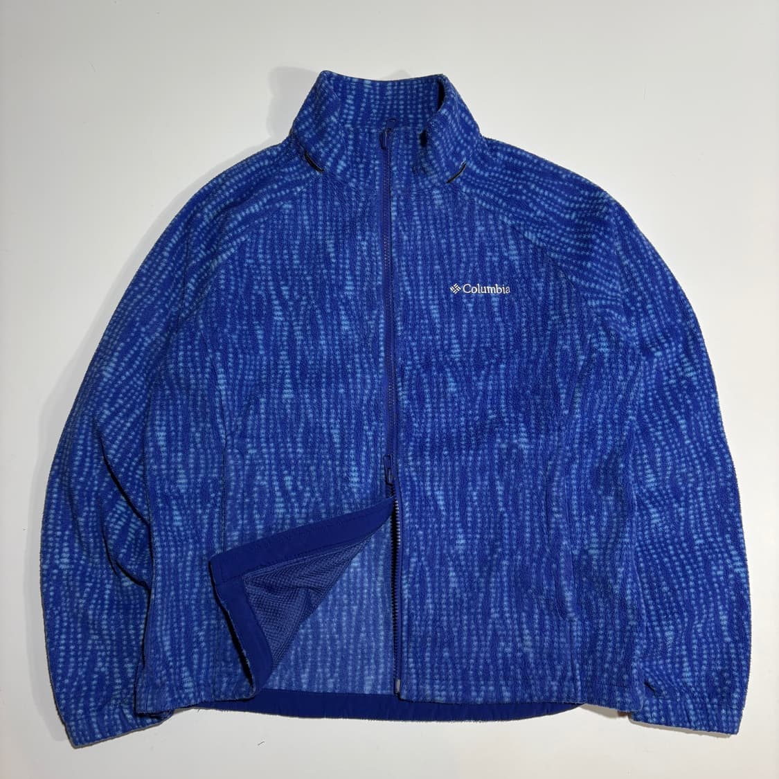 컬럼비아 블루 패턴 플리스 투웨이 집업 자켓 상품이미지4