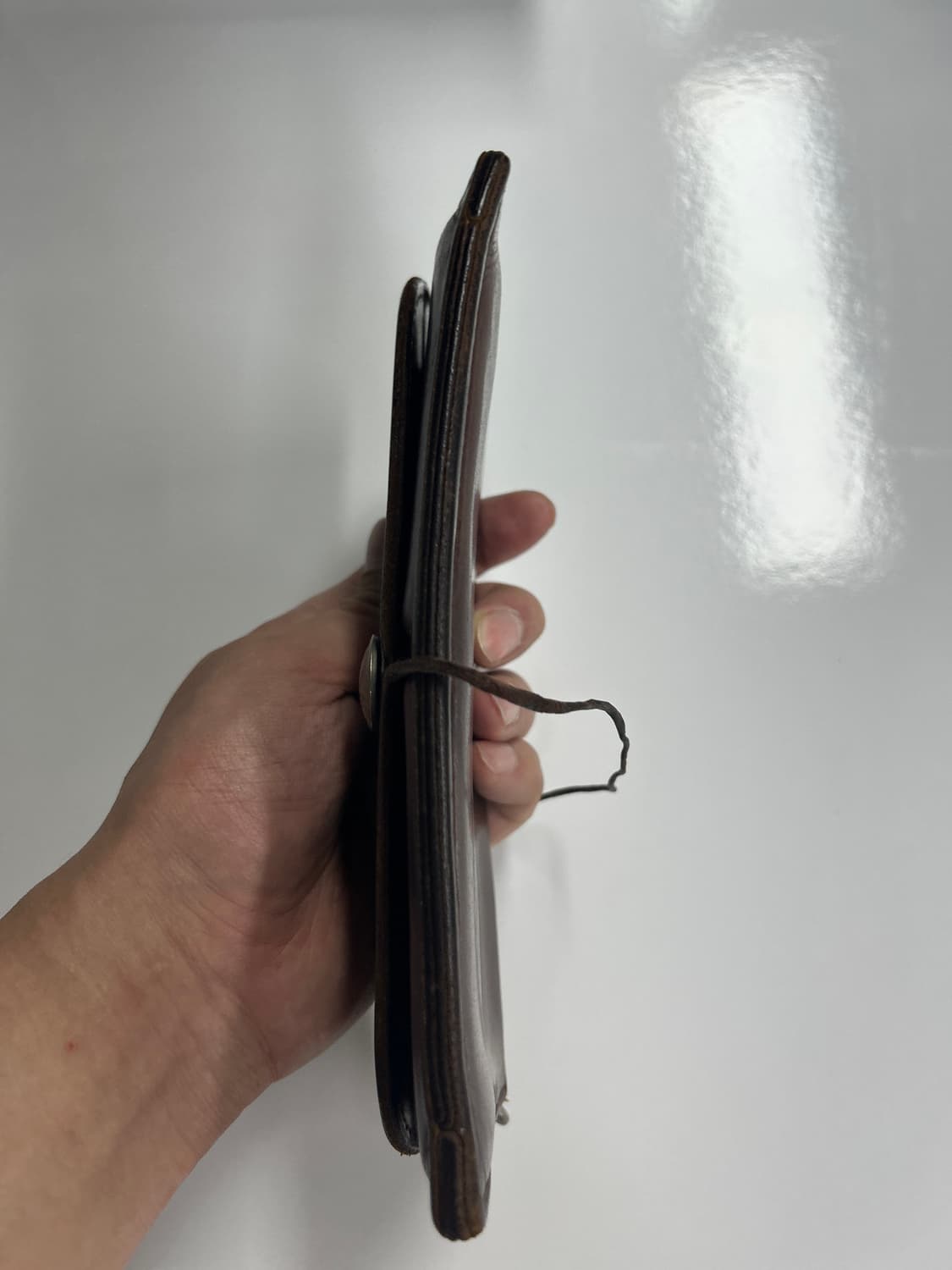 GOROS 고로스 새들레더 콘초 브라운 장지갑 상품이미지7