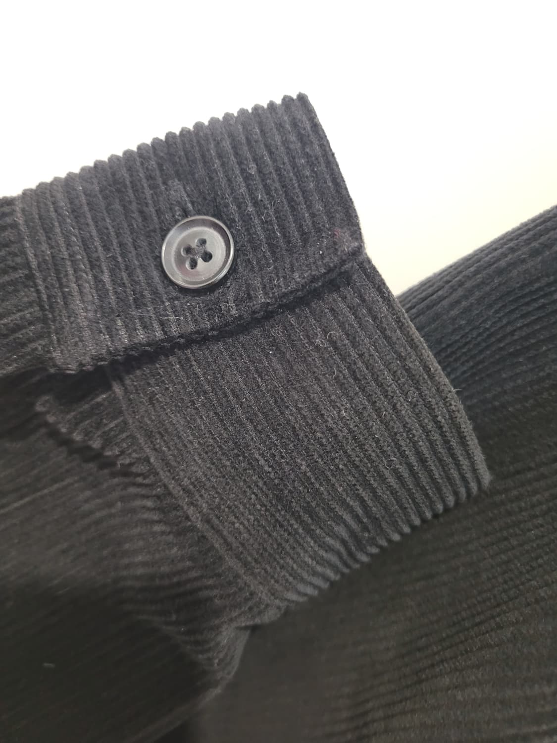 ETHOS 블랙 코듀로이 셔츠 남성용 오버사이즈 XL 110~115 상품이미지4