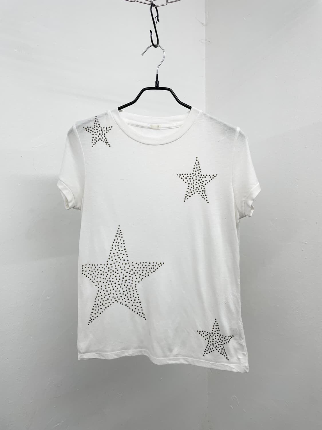 y2k 화이트 스타 스터드 탑 상품이미지6