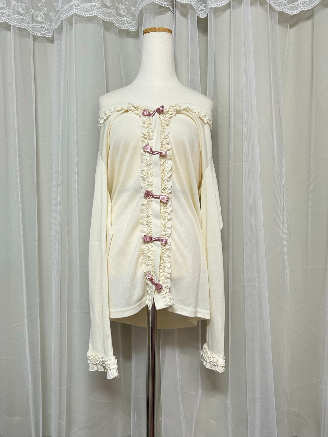 And love 히메갸루 페어리 리본 오프숄더 레이스 가디건  상품이미지1