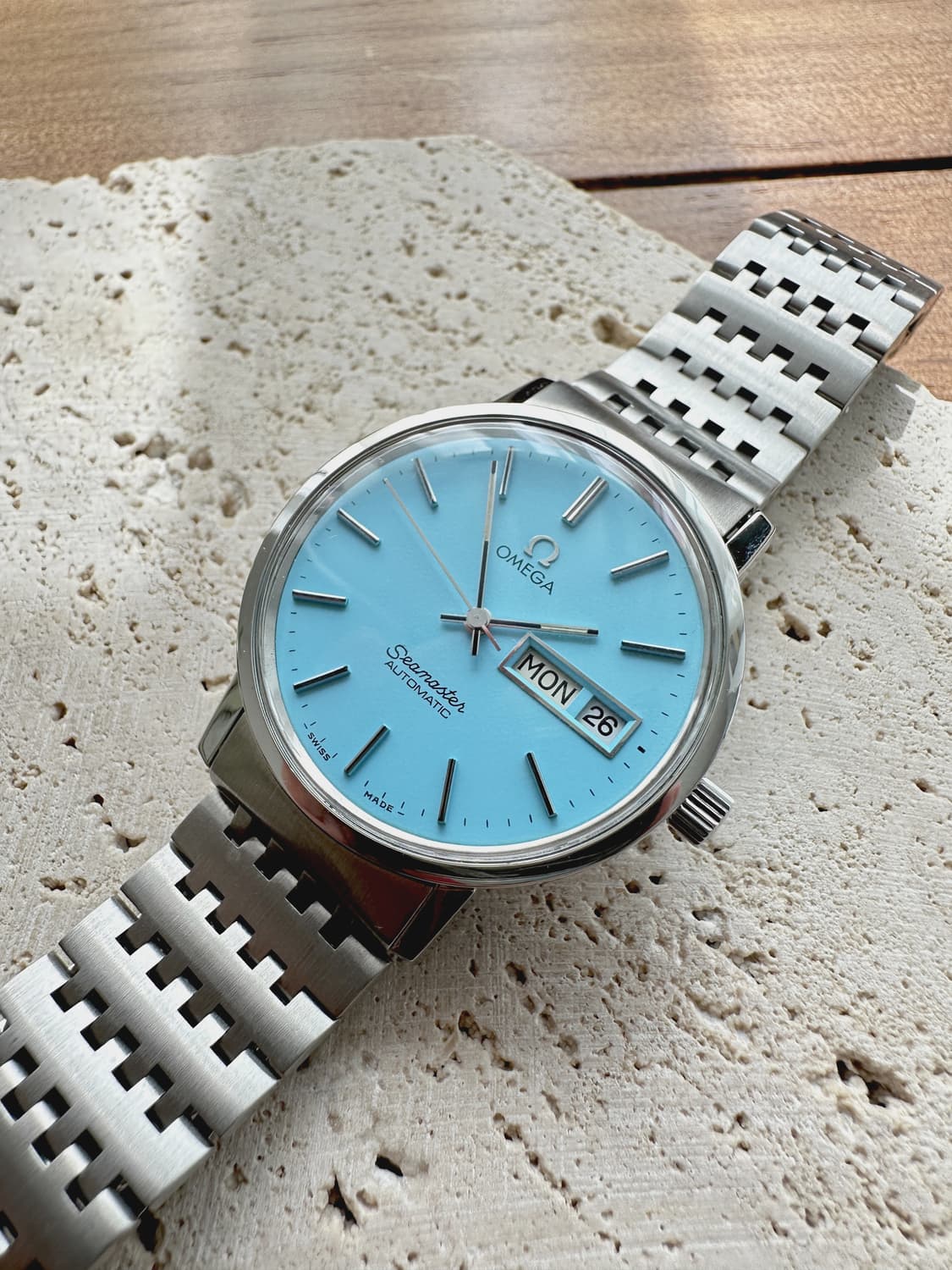 정품 오메가 씨마스터 뻐뻐시 터키블루 오토매틱 시계 상품이미지1