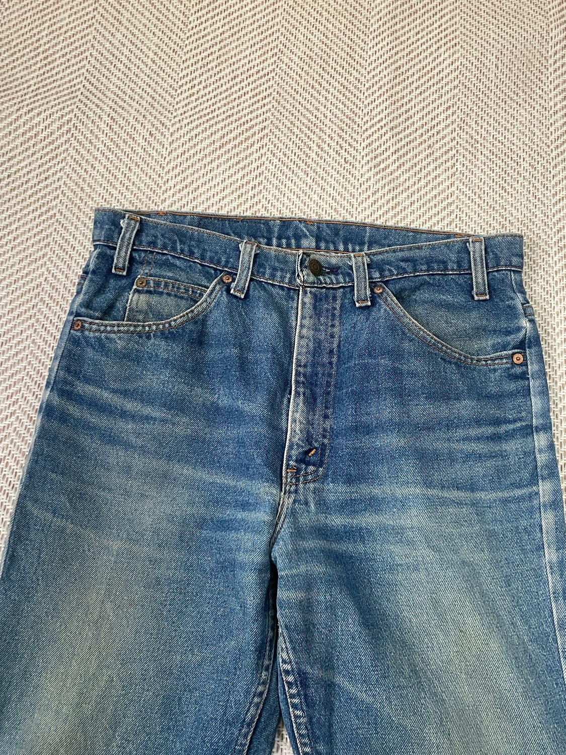 90s usa 탈론지퍼 오렌지 탭 리바이스517 데님팬츠  J03302 상품이미지5