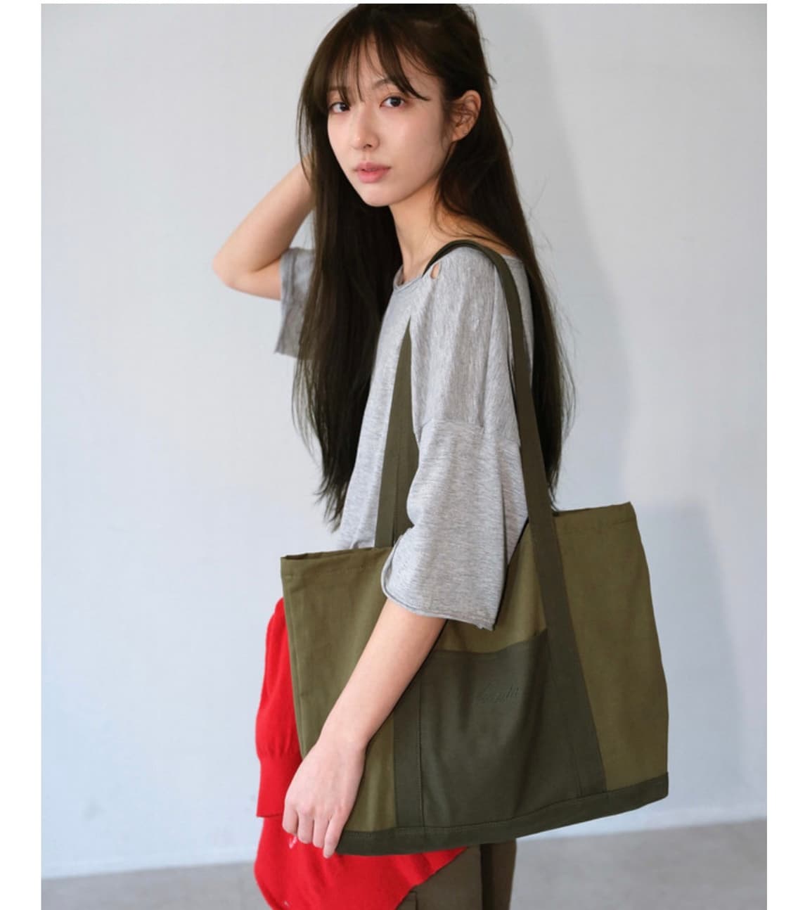하스타Hasta 토트백 카키 에코백 하스타 에코백 상품이미지1