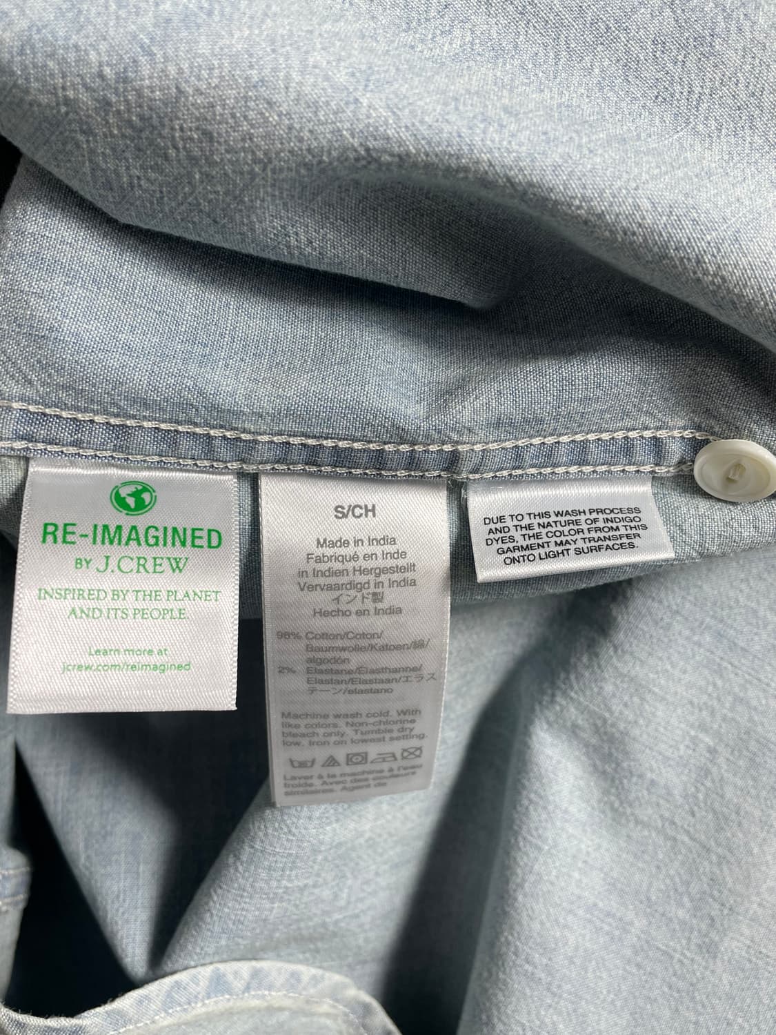 J. Crew 에브리 스티치 컨시더드 라인 연청 데님 셔츠 상품이미지4
