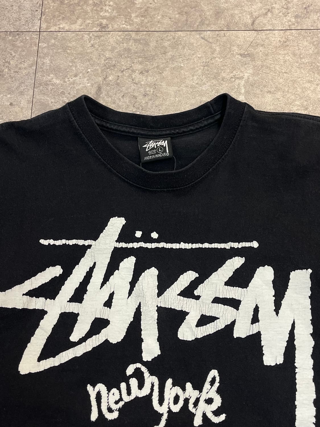 스투시 투어 반팔티 블랙 L #csz2661 상품이미지3