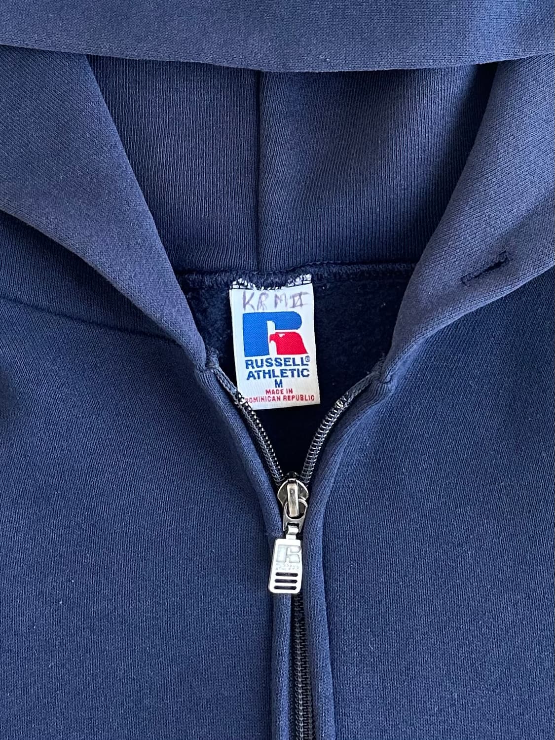 90s 빈티지 러셀 후드집업 네이비 M 상품이미지6