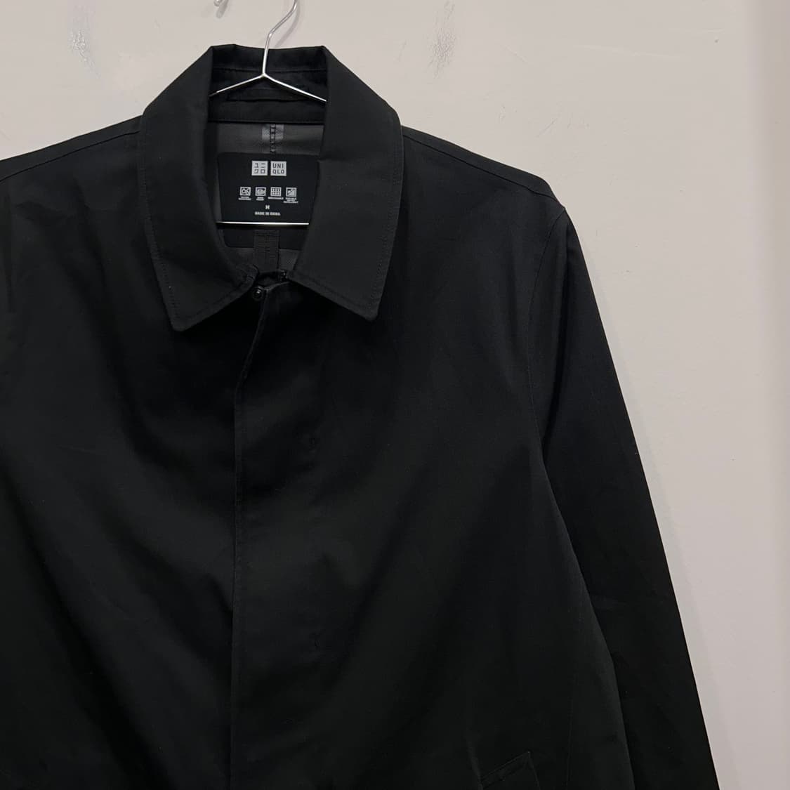 유니클로 방수 방풍 나일론 카라 롱 레인코트 상품이미지1