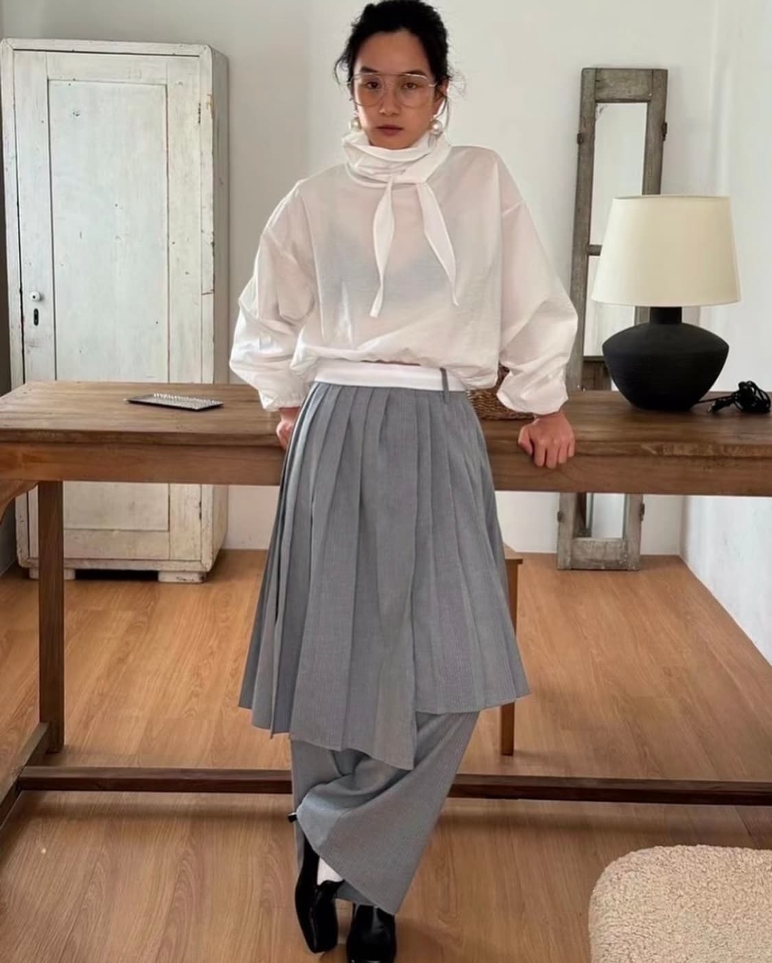 노이어덜트 프레클 스카프 블라우스 상품이미지5