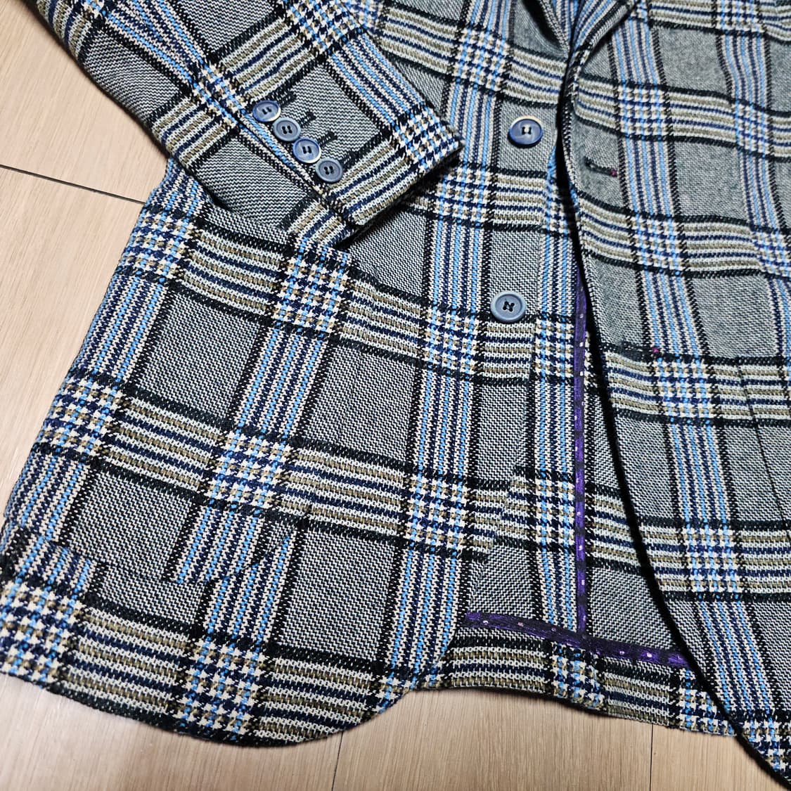 BOB 비오비 이태리정품 핸드메이드 체크블레이져 남성자켓 95 상품이미지4