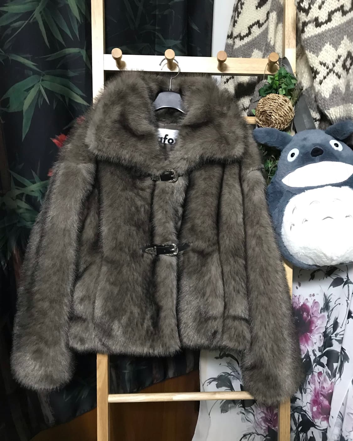 라라폭스 브라운 버클 퍼 자켓 (시즌off sale가❤️) 상품이미지1