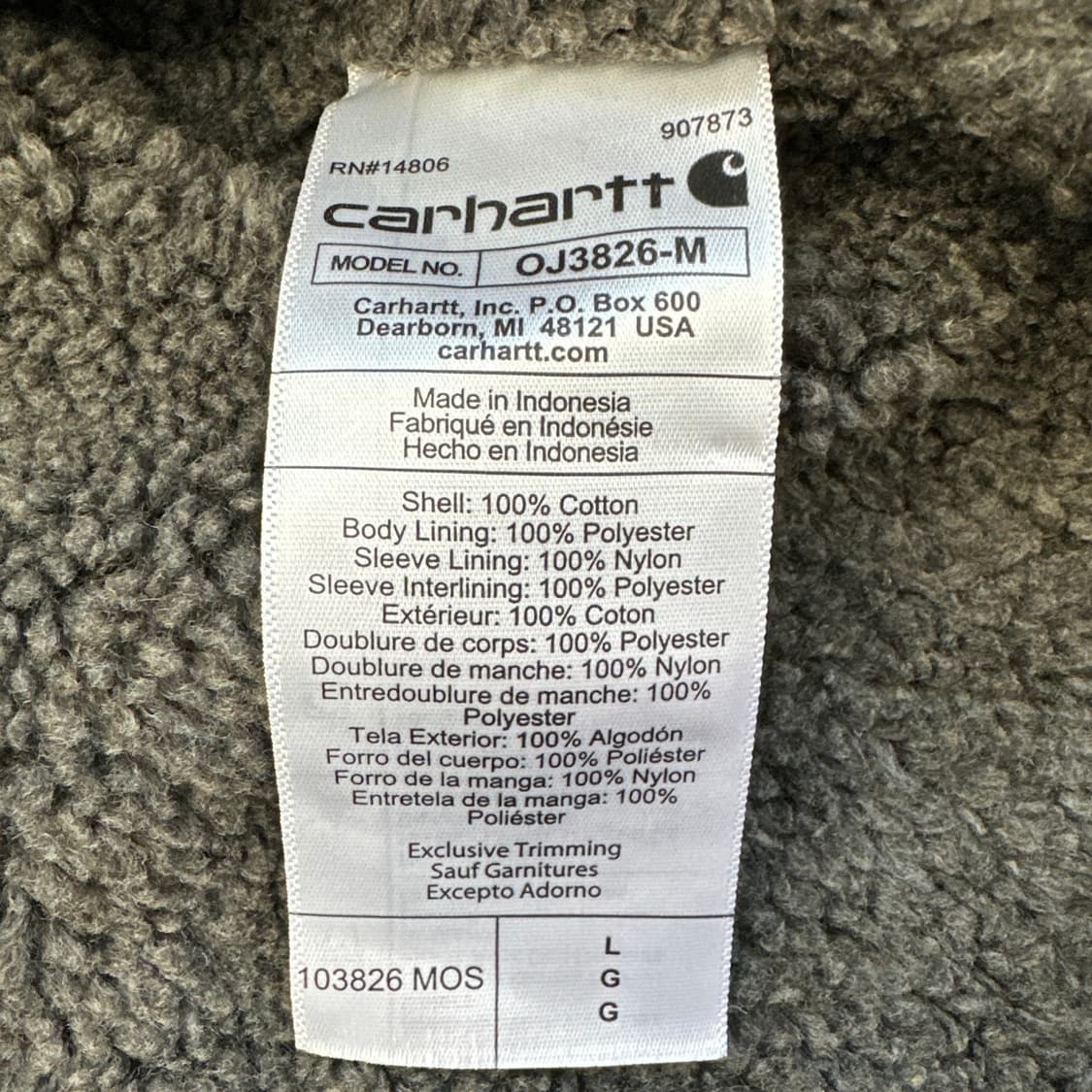 칼하트 103826 MOS 워시드 덕 바틀렛 쉐프파 자켓 L 상품이미지10