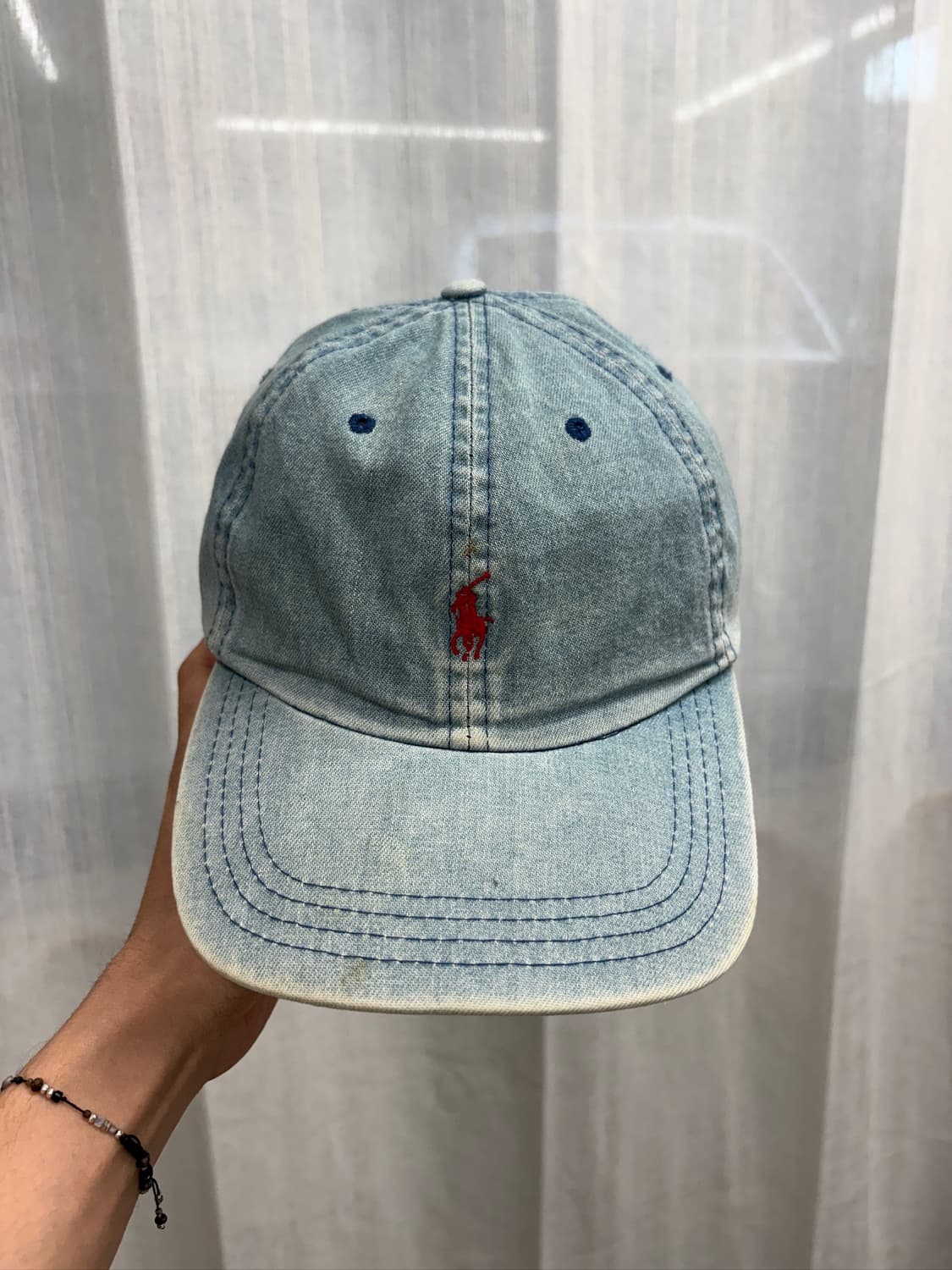 00s polo 폴로 랄프로렌 빈티지 데님 볼캡 모자 상품이미지1