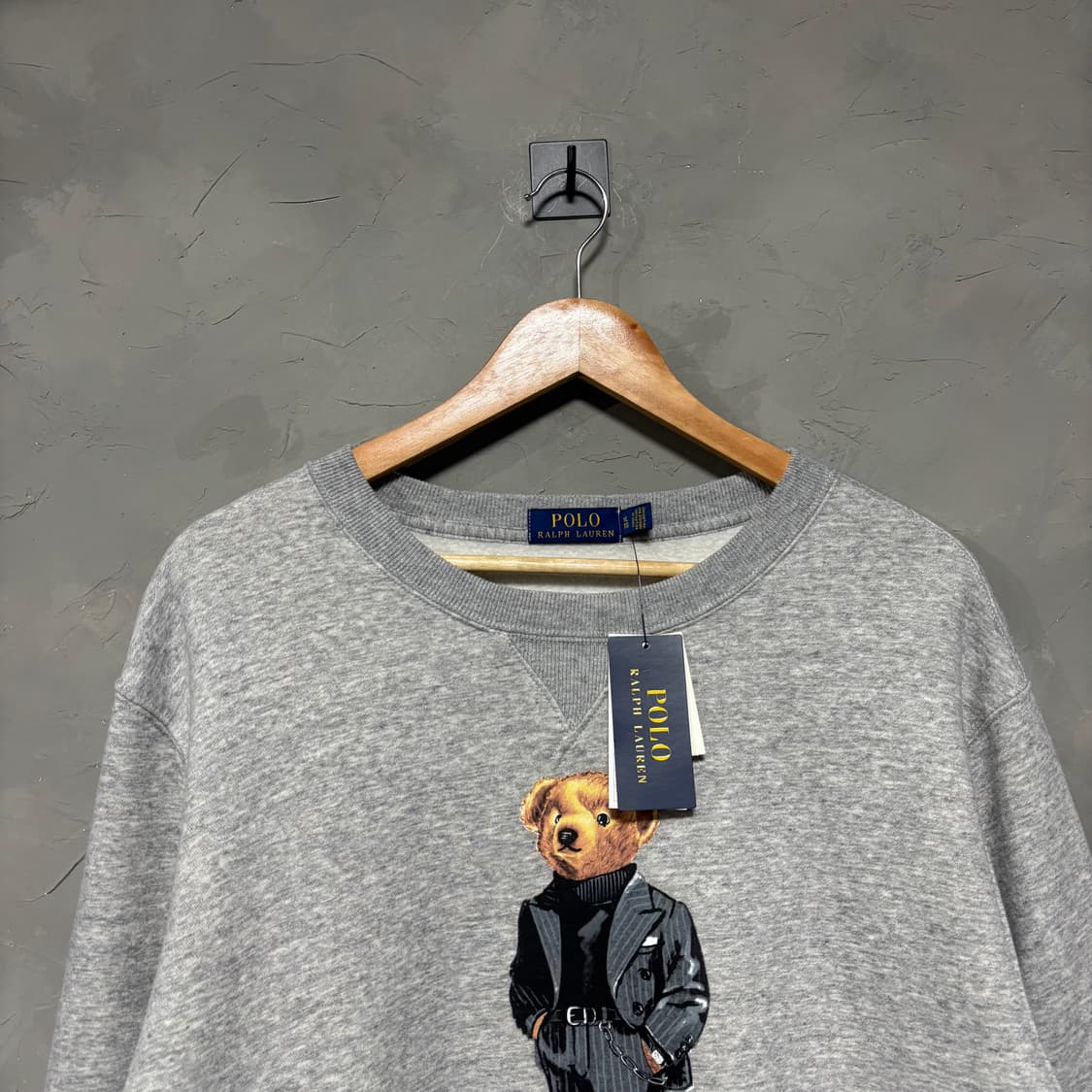 폴로 랄프로렌 신형 베어로고 맨투맨 회색 새상품 상품이미지2