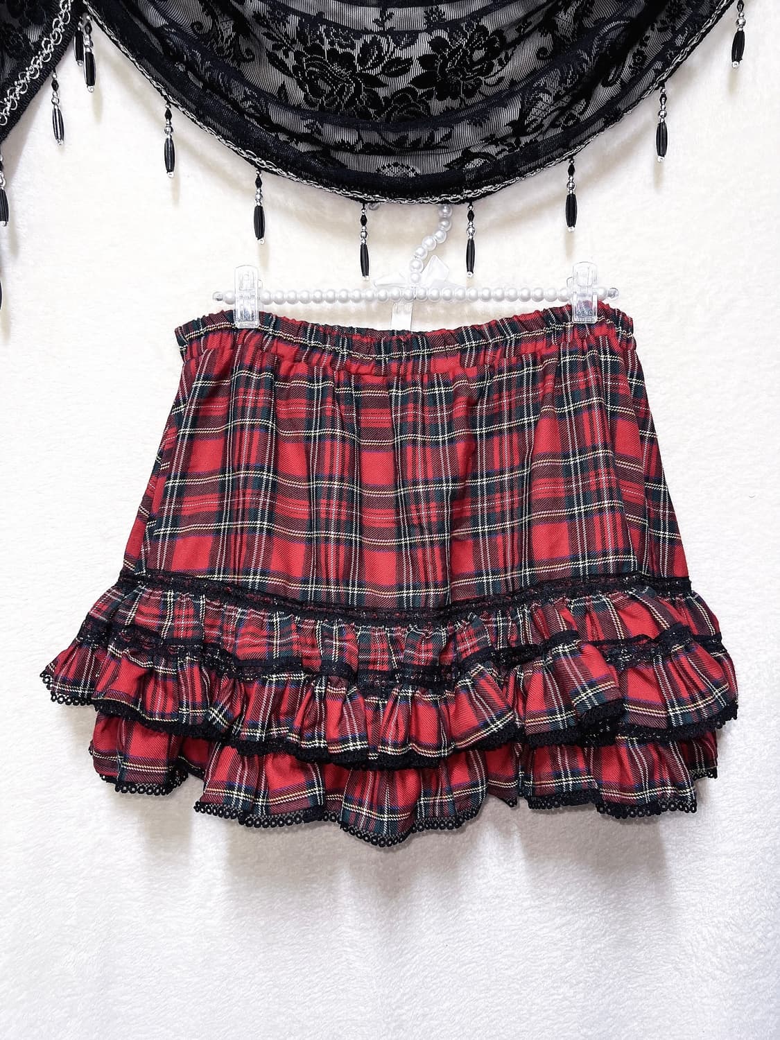 드러그허니 타탄체크 캉캉스커트 고스펑크 하라주쿠 갸루 캐캐체 서브컬쳐 상품이미지9