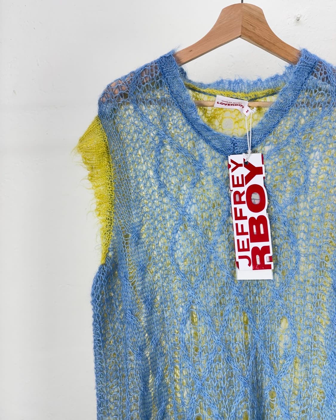 찰스 제프리 러버보이 로즈 펑 케이블 니트 베스트 상품이미지2